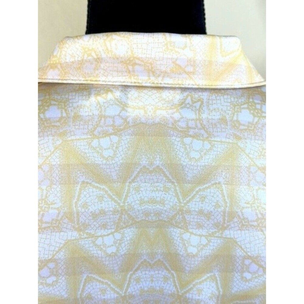 Chico's Zenergy Golf Polo Size 1 (8) Medium Striped - Picture 10 of 15